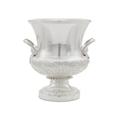 View full screen - View 1 of Lot 187. A Regency Silver Wine Cooler, Robert Hennell II, London, 1819.