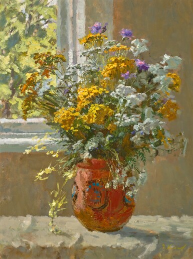 View full screen - View 1 of Lot 98. YAKOV MARKOVICH KHAIMOV | WILDFLOWERS (A PAIR).