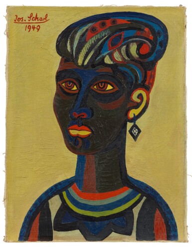 View full screen - View 1 of Lot 50. Bildnis einer Frau (Portrait of a Woman) .