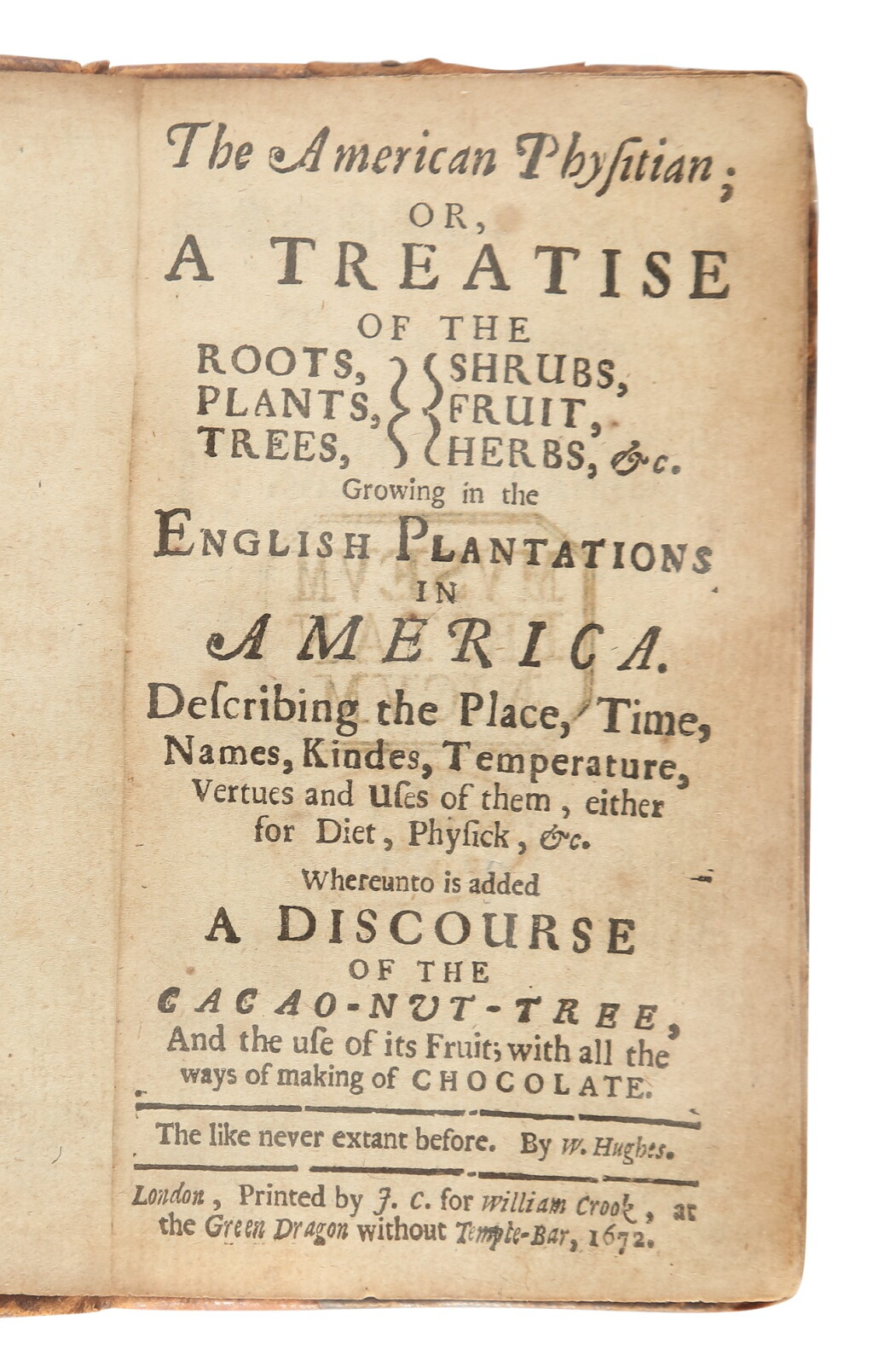 View full screen - View 1 of Lot 74. Hughes, William. First edition of an important description of Caribbean flora.