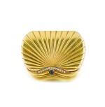 Sapphire and diamond pill box | Pilulier saphir et diamants