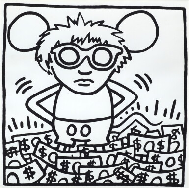 View full screen - View 1 of Lot 320. Keith Haring 凱斯 · 哈林 | Andy Mouse 安迪鼠.