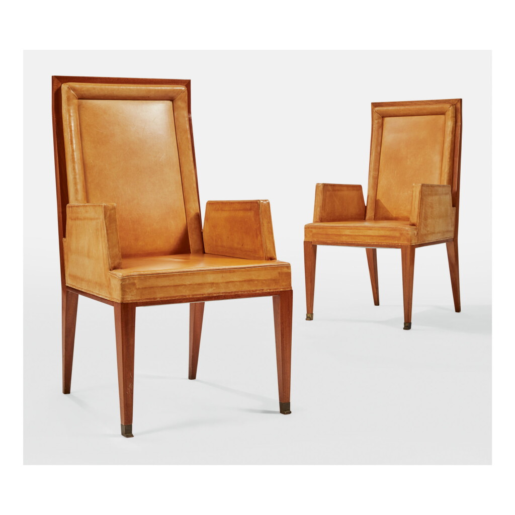 View full screen - View 1 of Lot 201. JACQUES QUINET | PAIR OF ARMCHAIRS.