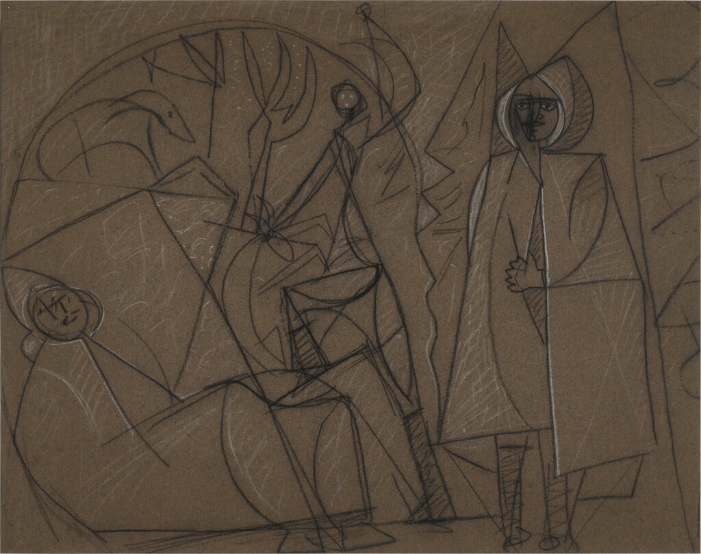 View full screen - View 1 of Lot 280. Drawing for Homage to Alones.