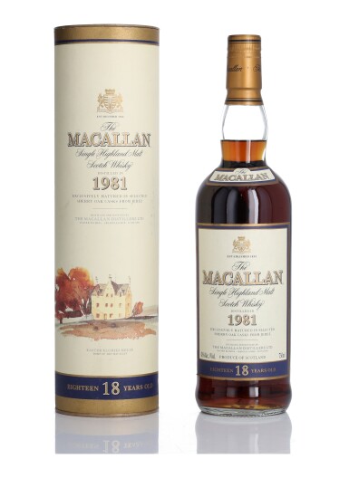 View full screen - View 1 of Lot 24. The Macallan 18 Year Old 43.0 abv 1981 (1 BT 75cl).