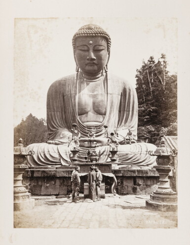 View full screen - View 1 of Lot 120. BARON RAIMUND VON STILLFRIED ET AUTRES, DEUX ALBUMS DE PORTRAITS ET DE VUES DU JAPON ET D'ORIENT JAPON, FIN DU XIXE SIÈCLE | | 日本 十九世紀 Raimund von Stillfried 男爵等攝東洋相集一組兩本 | Two albums of portraits and views of Japanand Orient, end of 19th century, mostly by Baron Raimund von Stillfried and others, albumen prints, hand painted, pasted on mounts, lacquer covers.