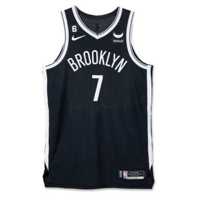 View full screen - View 1 of Lot 6. Kevin Durant Brooklyn Nets 2022-2023 Game Worn Icon Edition Jersey.