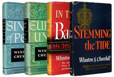 View full screen - View 1 of Lot 72. Winston S. Churchill | The Postwar Speeches. Boston: Houghton Mifflin Company, 1948-1962.