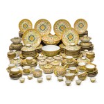 A yellow-ground famille-rose service, Late 19th / early 20th century