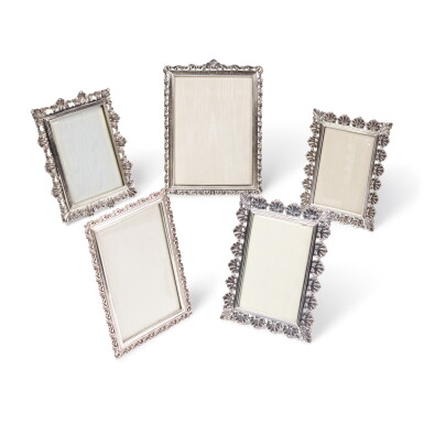 View full screen - View 1 of Lot 465. Five Italian Silver Frames, Mario Buccellati, Milan, 20th Century.