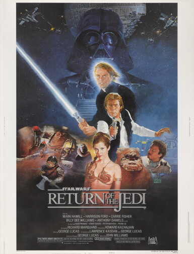View full screen - View 1 of Lot 89. Return of the Jedi (1983), style B poster, US.