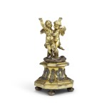 An Italian group of two Cupids associated on an octagonal base, Rome, probably 18th Century