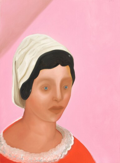 View full screen - View 1 of Lot 248. George Condo 喬治・康多 | The Boy with White Hat and Blue Eyes 白帽子藍眼睛男孩.