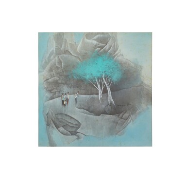 View full screen - View 1 of Lot 69. TAY BAK KOI | LANDSCAPE WITH BLUE TREE.