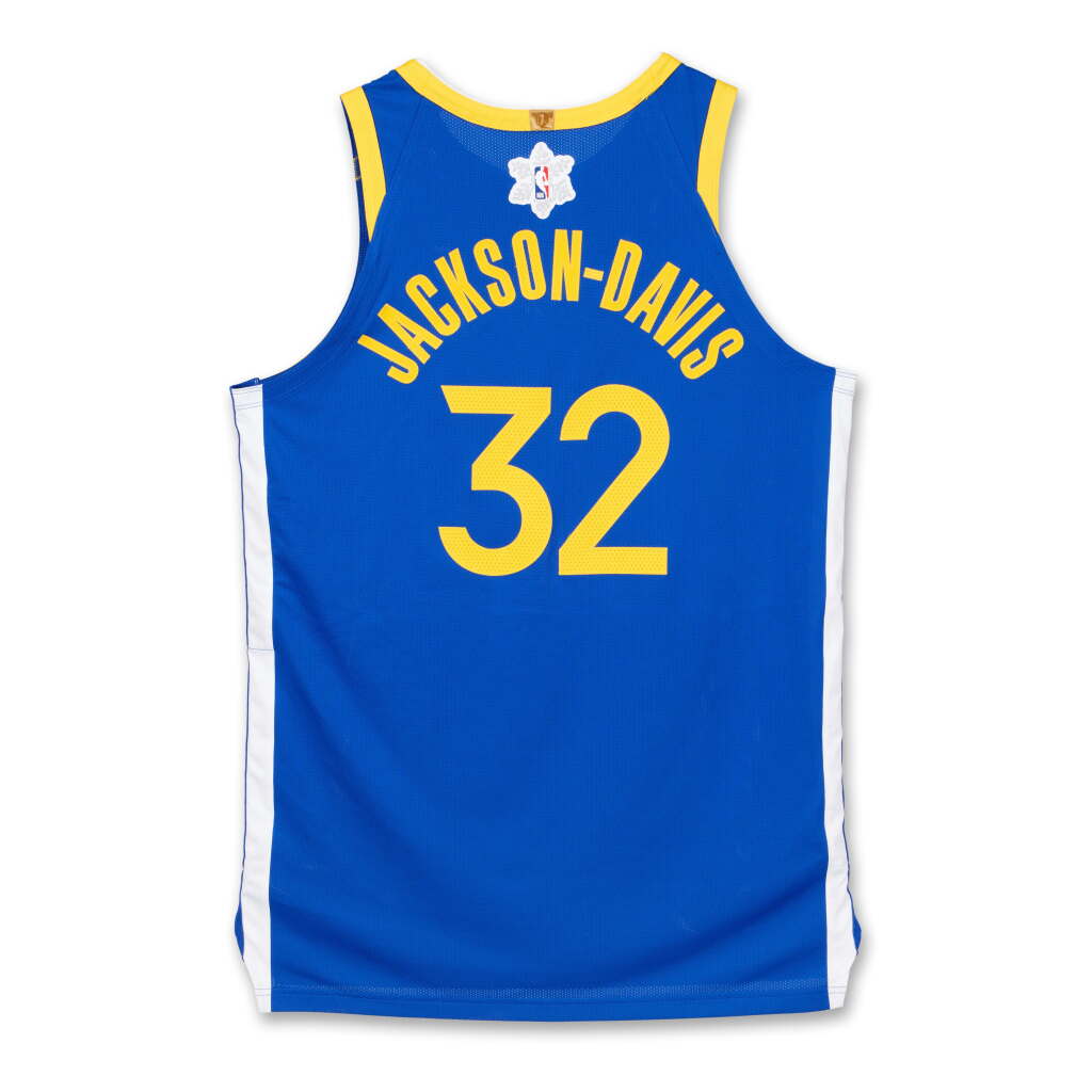 View full screen - View 1 of Lot 61. Trayce Jackson-Davis ‘Christmas Day’ Golden State Warriors 2024-2025 Game Worn Icon Edition Jersey.