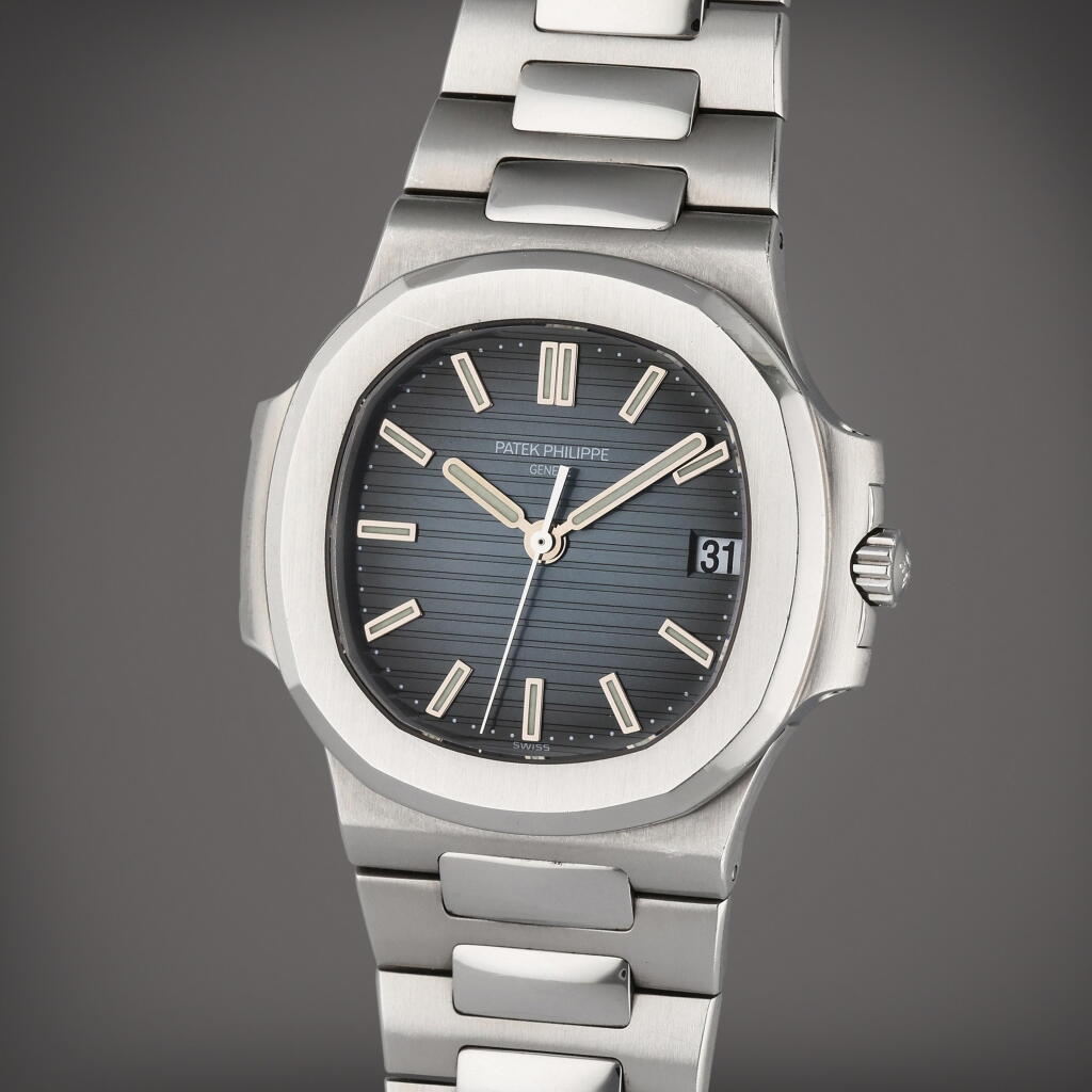 View full screen - View 1 of Lot 332. Reference 5800/1 Nautilus | A stainless steel automatic wristwatch with date and bracelet, Circa 2006.