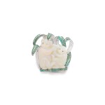 Opal, tsavorite and diamond brooch, 'Koala'