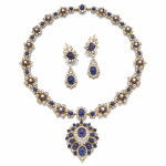 Sapphire and Diamond Demi-Parure