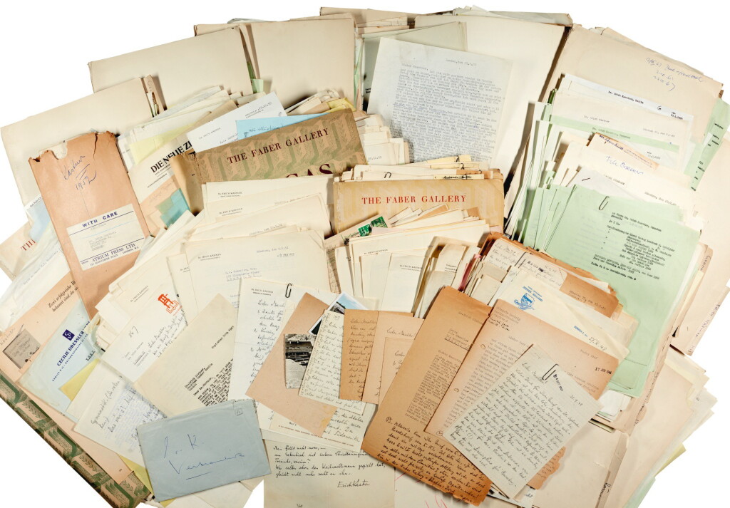 View full screen - View 1 of Lot 27. E. Kästner. Highly important archive of correspondence to and from his publisher Kurt Maschler, 1945-1972.