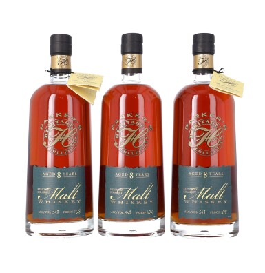 View full screen - View 1 of Lot 733. Parker's Heritage Collection 8 Year Old 9th Edition 108 proof NV (3 BT75).