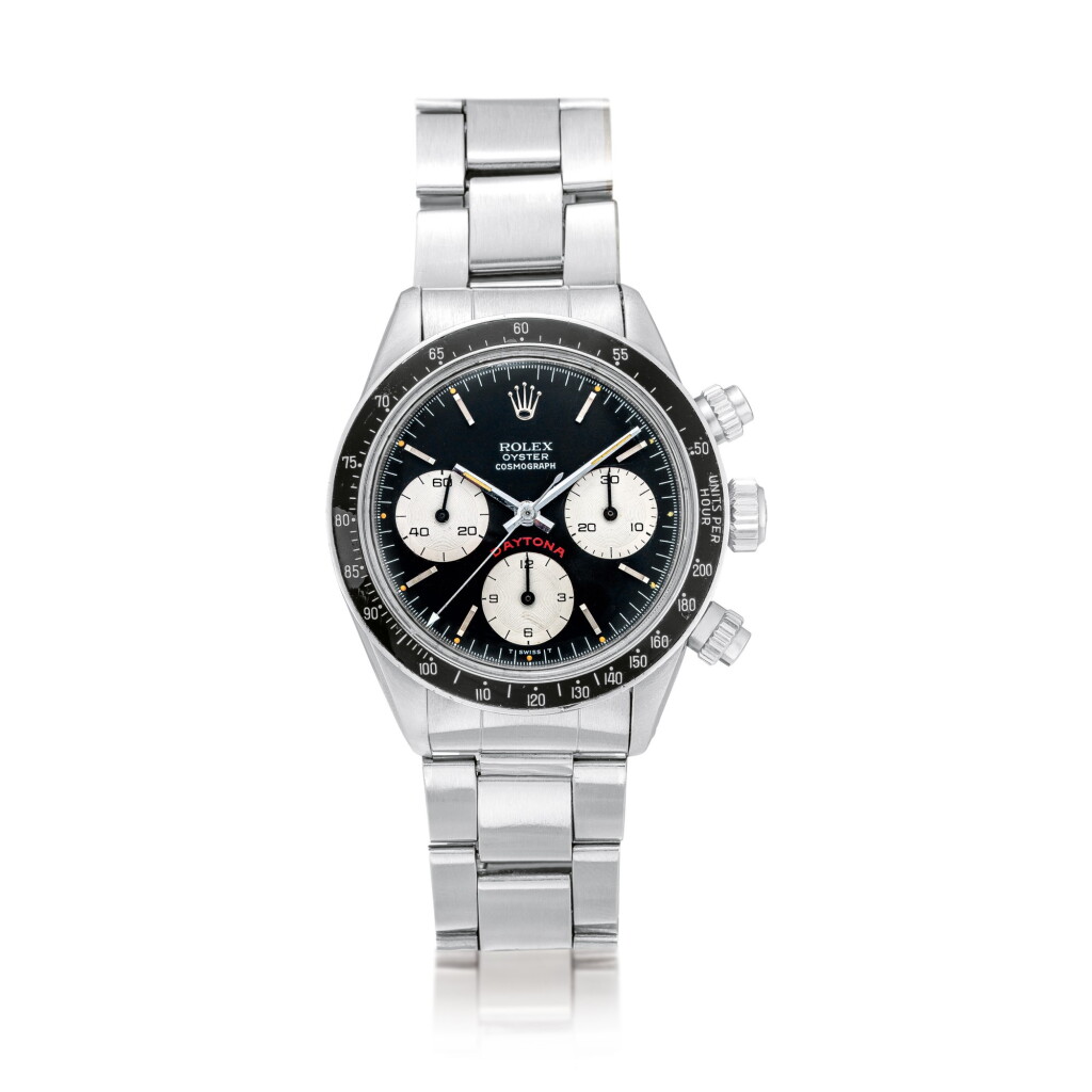 View full screen - View 1 of Lot 8235. Cosmograph Daytona "Floating Big Red", Reference 6263 | A stainless steel chronograph wristwatch with bracelet, Circa 1978 | 勞力士 Cosmograph Daytona "Floating Big Red" 型號6263 | 精鋼計時鏈帶腕錶,約1978年製.