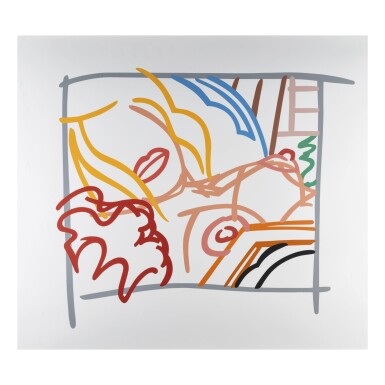 View full screen - View 1 of Lot 282. TOM WESSELMANN | BEDROOM BLONDE DOODLE WITH PHOTO.
