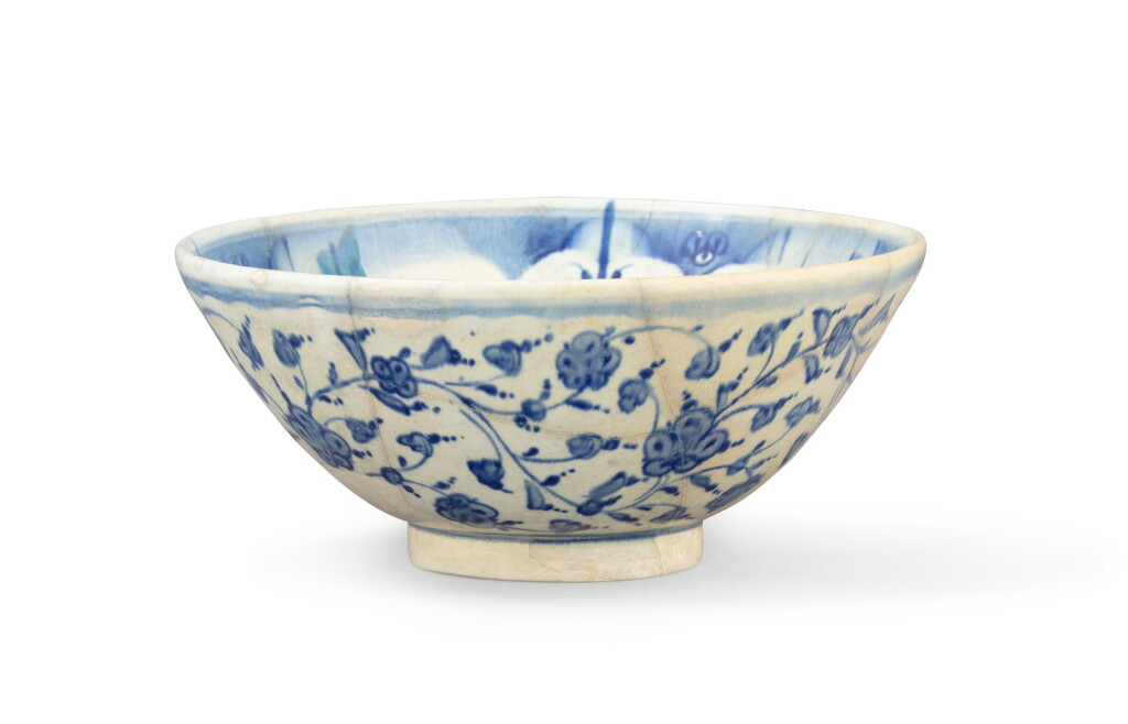 View full screen - View 1 of Lot 281. A blue and white Iznik pottery bowl, Turkey, Ottoman, circa 1520.