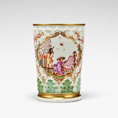 View full screen - View 1 of Lot 58. A very rare Meissen inscribed and dated beaker, 1726 .