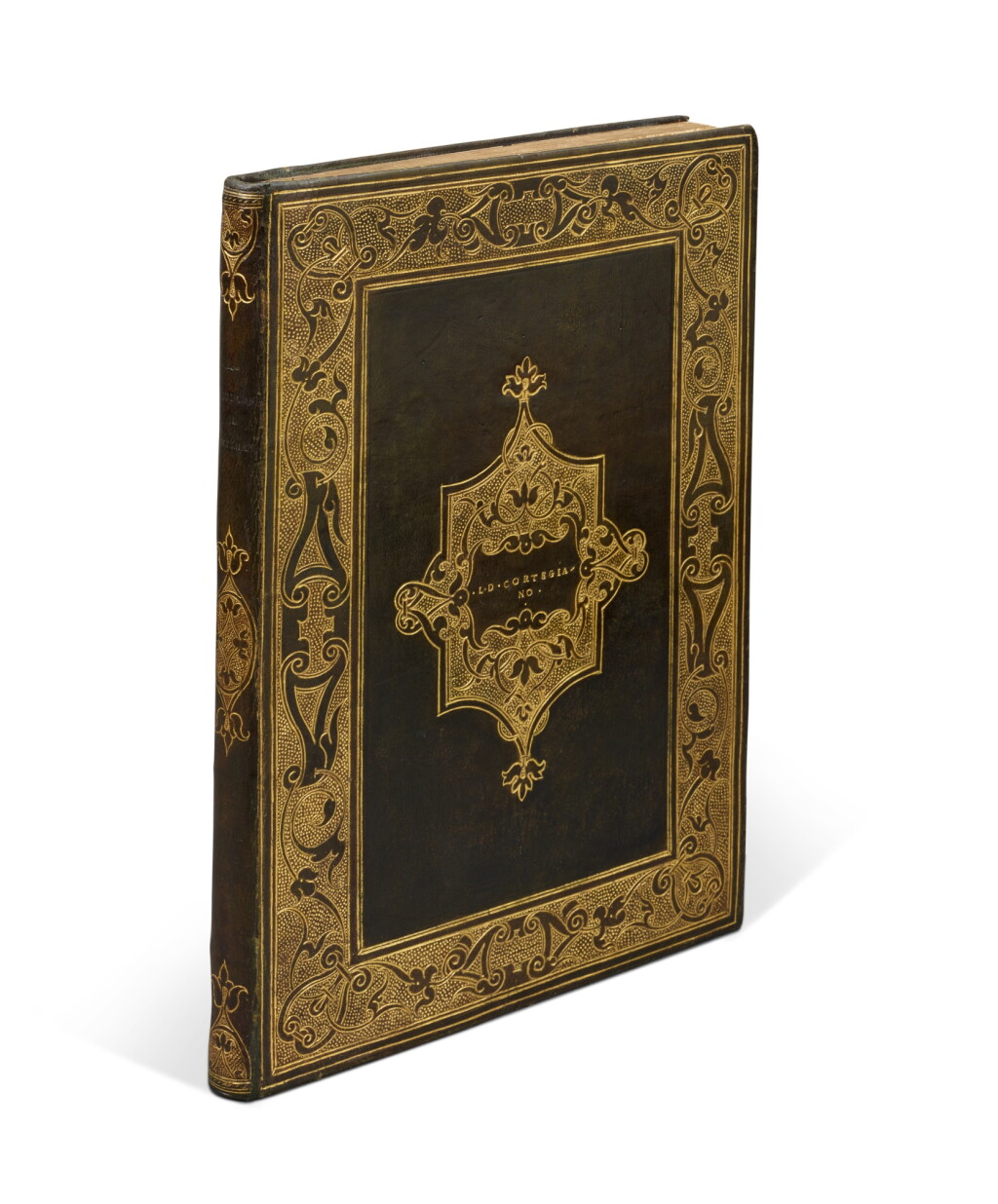 View full screen - View 1 of Lot 258. Castiglione, Il libro del cortegiano, Venice, Aldus, 1545, contemporary morocco for Thomas Mahieu, Chatsworth copy.