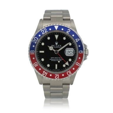 View full screen - View 1 of Lot 432. 'Pepsi' GMT-Master II, Ref. 16710T Stainless steel dual time zone wristwatch with date and bracelet Circa 2004.