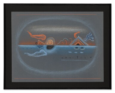 View full screen - View 1 of Lot 84. VLADIMIR YANKILEVSKY | COMPOSITION II FROM THE WOMAN BY THE SEA SERIES.