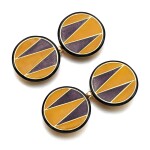 Pair of enamel cufflinks, 1930s