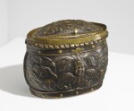 A Dutch gilt-brass mounted pressed baleen casket by Herman Doomer, circa 1640