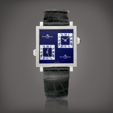 View full screen - View 1 of Lot 921. Reference 32001 | A white gold dual time zone wristwatch, Circa 1980 | 型號32001 | 白金兩地時間腕錶,約1980年製.