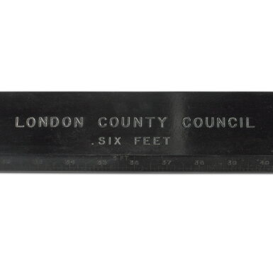 View full screen - View 1 of Lot 83. A late Victorian polished steel imperial standard 'Six Feet' measure by W & T. Avery Ltd., London, late 19th/early 20th century.