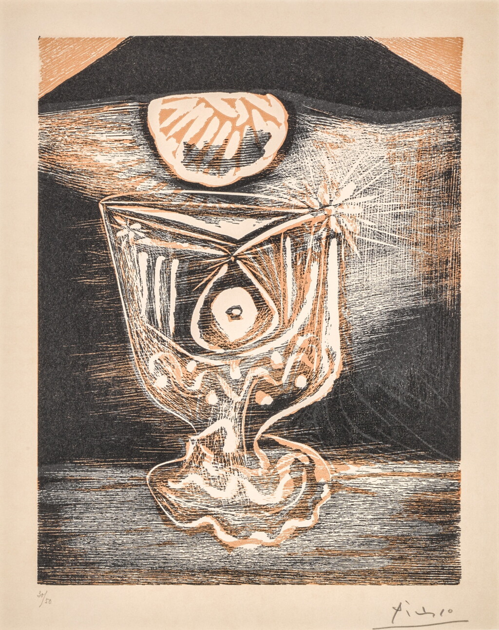 View full screen - View 1 of Lot 107. Le verre sous la lampe (B. 1103; Ba. 1314).