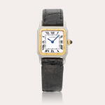 Santos, Reference 7809 | A yellow gold and white gold wristwatch, Circa 1980