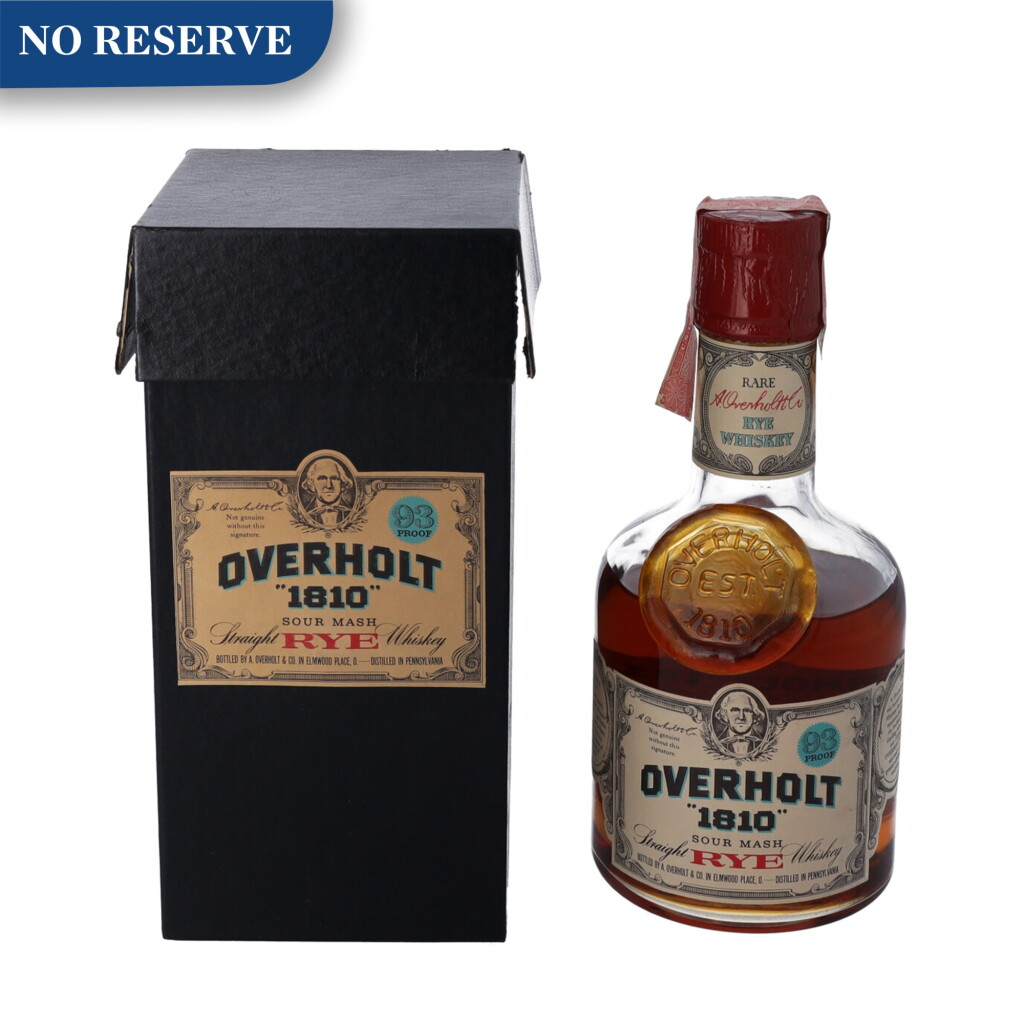View full screen - View 1 of Lot 195. Overholt 1810 Rye 93 proof NV (1 PINT).