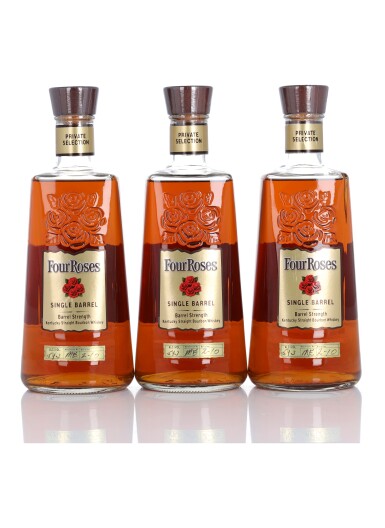 View full screen - View 1 of Lot 233. Four Roses Single Barrel Barrel Strength 54.3 abv NV (3 Bottles 75cl).
