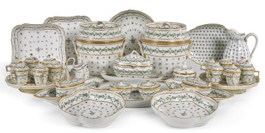 View full screen - View 1 of Lot 51. A PARIS PORCELAIN PART DESERT SERVICE, CIRCA 1790.
