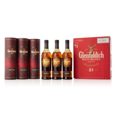 View full screen - View 1 of Lot 6159. Glenfiddich 21 Year Old Havana Reserve 40.0 abv NV (3 BT70).