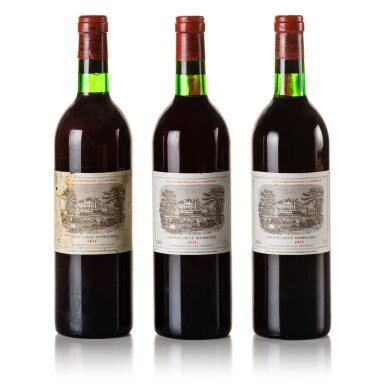 View full screen - View 1 of Lot 6. Château Lafite 1975 (3 BT).