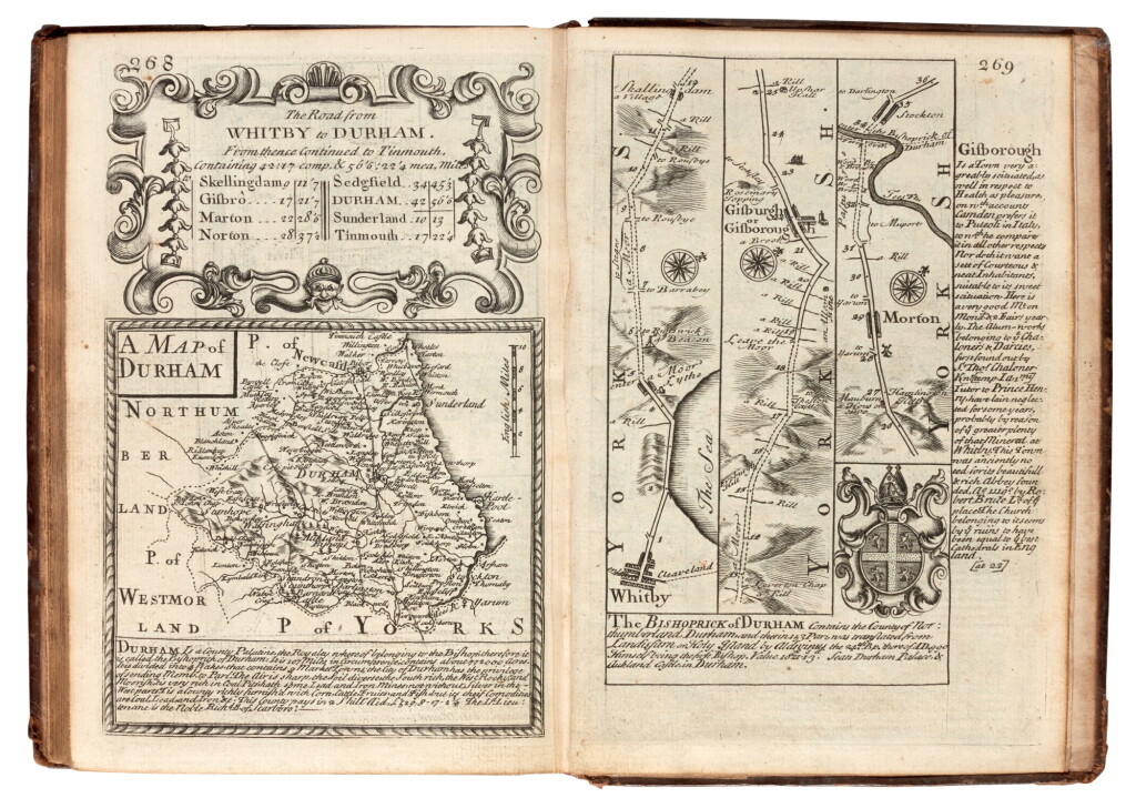 View full screen - View 1 of Lot 47. John Owen and Emanuel Bowen | Britannia Depicta, or Ogilby improv'd. London, 1731, calf gilt.