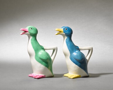 View full screen - View 1 of Lot 115. Pair of Ducks in the form of jugs and covers.