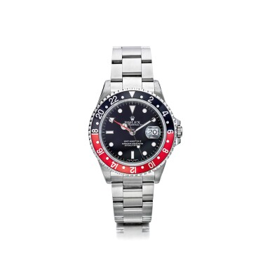 View full screen - View 1 of Lot 870. ROLEX | REF 16710 GMT-MASTER II, A STAINLESS STEEL AUTOMATIC DUAL TIME WRISTWATCH WITH DATE AND BRACELET, CIRCA 2001 | 勞力士 | 16710型號「GMT-MASTER II」精鋼自動上鏈兩地時間鍊帶腕錶備日期顯示,年份約2001.