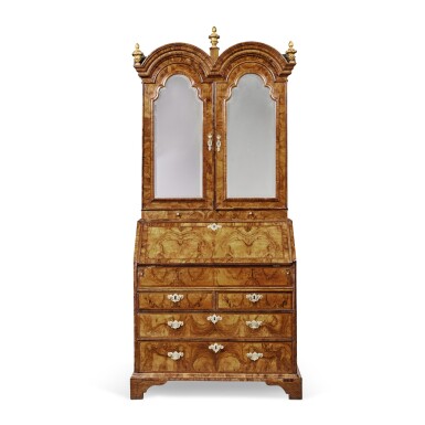 View full screen - View 1 of Lot 243. A George I Walnut Bureau Cabinet, Circa 1720.