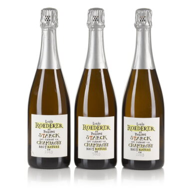 View full screen - View 1 of Lot 170. Louis Roederer Brut Nature Philippe Starck 2009 (3 BT).