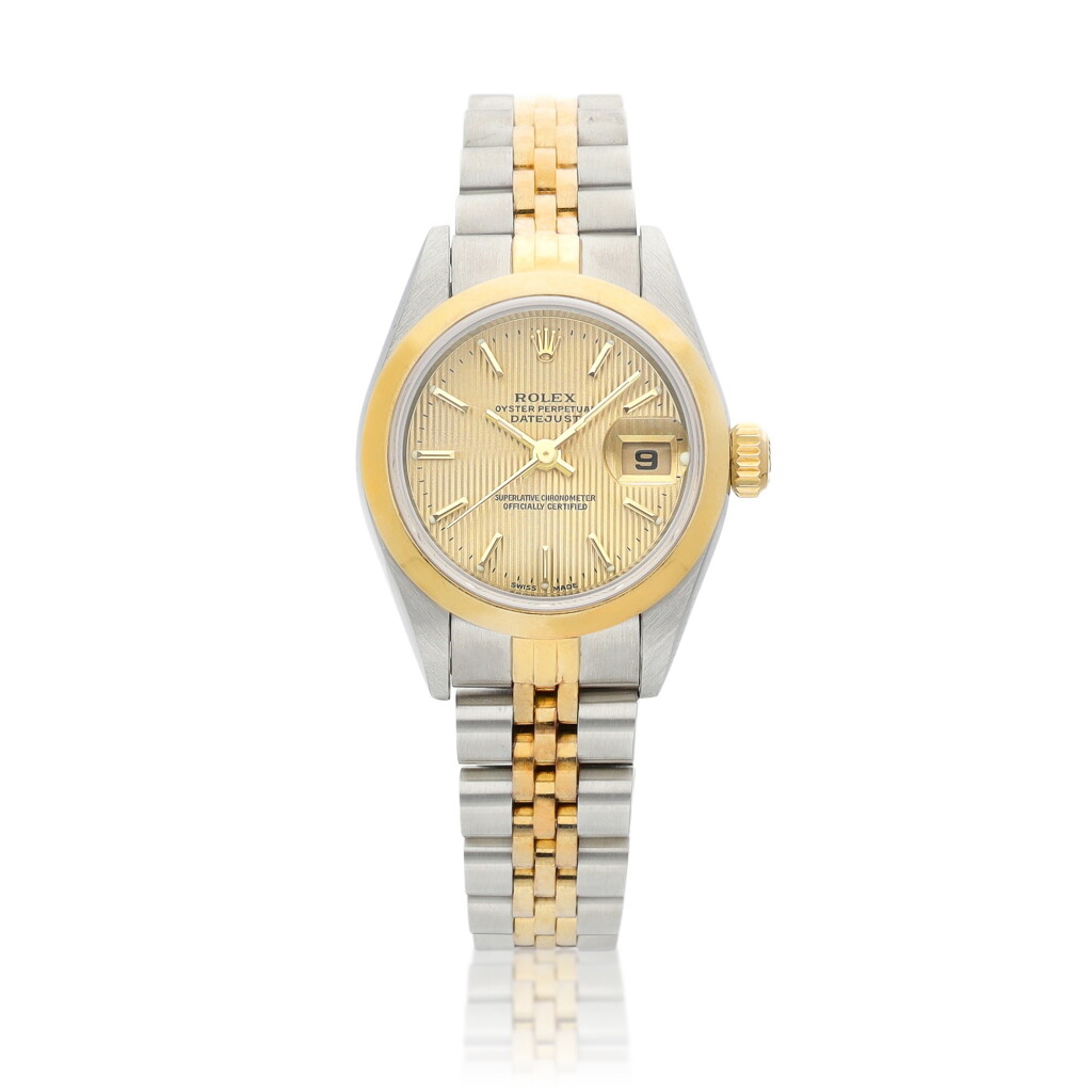 View full screen - View 1 of Lot 8148. DateJust, Reference 79163 | A yellow gold and stainless steel wristwatch with date and bracelet, Circa 2000 | 勞力士 | DateJust 型號79163 | 黃金及精鋼鏈帶腕錶,備日期顯示,約2000年製.