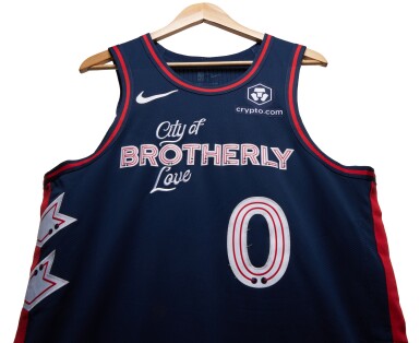 View full screen - View 1 of Lot 115. Tyrese Maxey Philadelphia 76ers 2023-2024 In-Season Tournament Game Worn City Edition Jersey | Matched to 3 Games.
