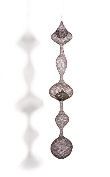 View full screen - View 1 of Lot 219. RUTH ASAWA | UNTITLED (S.853, HANGING FIVE-LOBED, THREE PART, DISCONTINUOUS SURFACE WITH ASYMMETRICAL AND SYMMETRICAL LOBES).